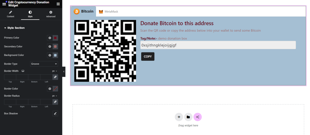 Style Donation Widgets