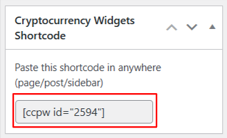 widget shortcode